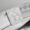 Bottega Veneta Medium Andiamo Bag In White Intrecciato Lambskin 752