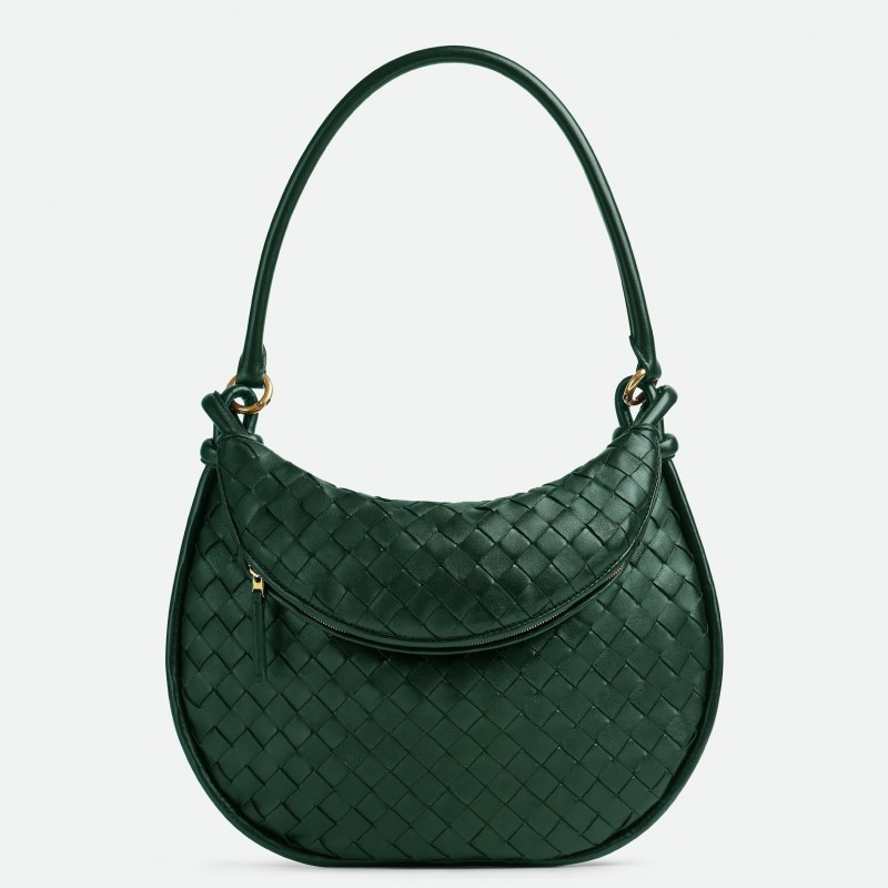 Bottega Veneta Gemelli Medium Bag in Emerald Green Intrecciato Lambskin 881