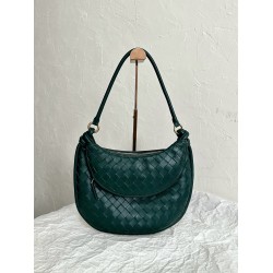 Bottega Veneta Gemelli Medium Bag in Emerald Green Intrecciato Lambskin 881