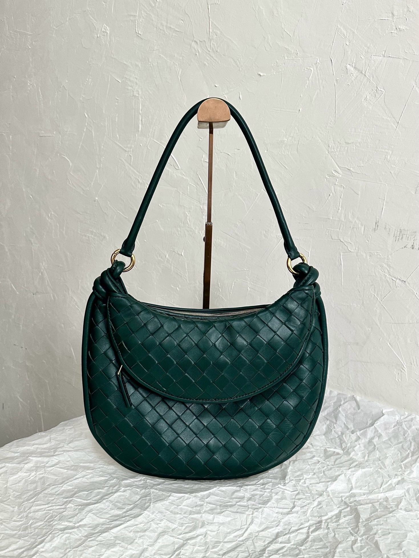 Bottega Veneta Gemelli Medium Bag in Emerald Green Intrecciato Lambskin 881