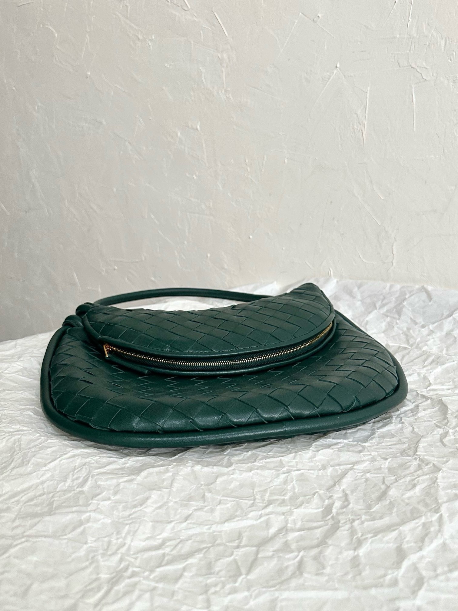 Bottega Veneta Gemelli Medium Bag in Emerald Green Intrecciato Lambskin 881