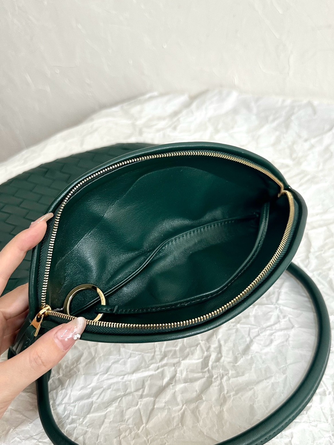 Bottega Veneta Gemelli Medium Bag in Emerald Green Intrecciato Lambskin 881