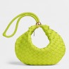 Bottega Veneta Turn Bag In Acid Kiwi Intrecciato Lambskin 940