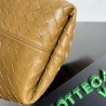 Bottega Veneta Small Flip Flap Bag in Acorn Intrecciato Lambskin 993