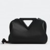 Bottega Veneta Medium Point Top Handle Bag In Black Leather 655