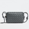 Bottega Veneta Loop Mini Bag In Grey Intrecciato Lambskin 495