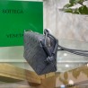 Bottega Veneta Loop Mini Bag In Grey Intrecciato Lambskin 495