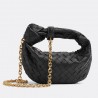 Bottega Veneta Mini Jodie Chain Bag In Black Intrecciato Lambskin 520