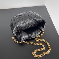 Bottega Veneta Mini Jodie Chain Bag In Black Intrecciato Lambskin 520