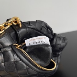 Bottega Veneta Mini Jodie Chain Bag In Black Intrecciato Lambskin 520