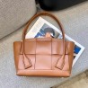 Bottega Veneta Arco Medium Bag In Caramel Intrecciato Calfskin 376