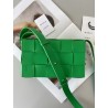 Bottega Veneta Cassett Bag In Green Intrecciato Lambskin 222