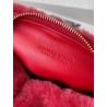 Bottega Veneta Mini BV Jodie Bag In Red Shearling 443