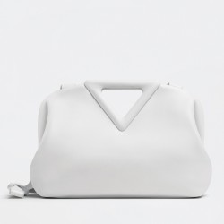 Bottega Veneta Medium Point Top Handle Bag In White Leather 352