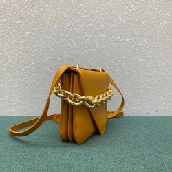 Bottega Veneta Mount Small Bag In Yellow Calfskin 400