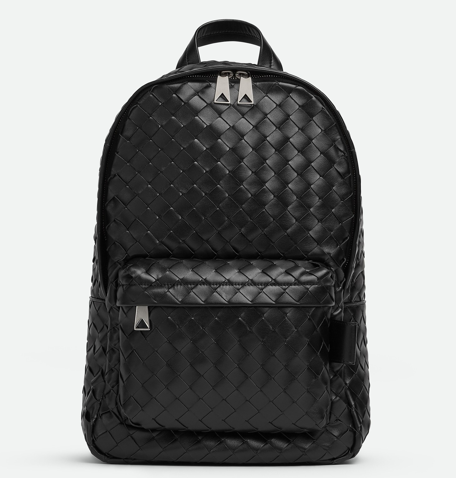 Bottega Veneta Small Backpack In Black Intrecciato Calfskin 006