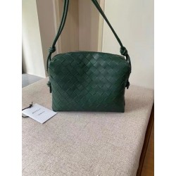 Bottega Veneta Small Loop Bag In Raintree Intrecciato Lambskin 955