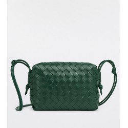 Bottega Veneta Small Loop Bag In Raintree Intrecciato Lambskin 955