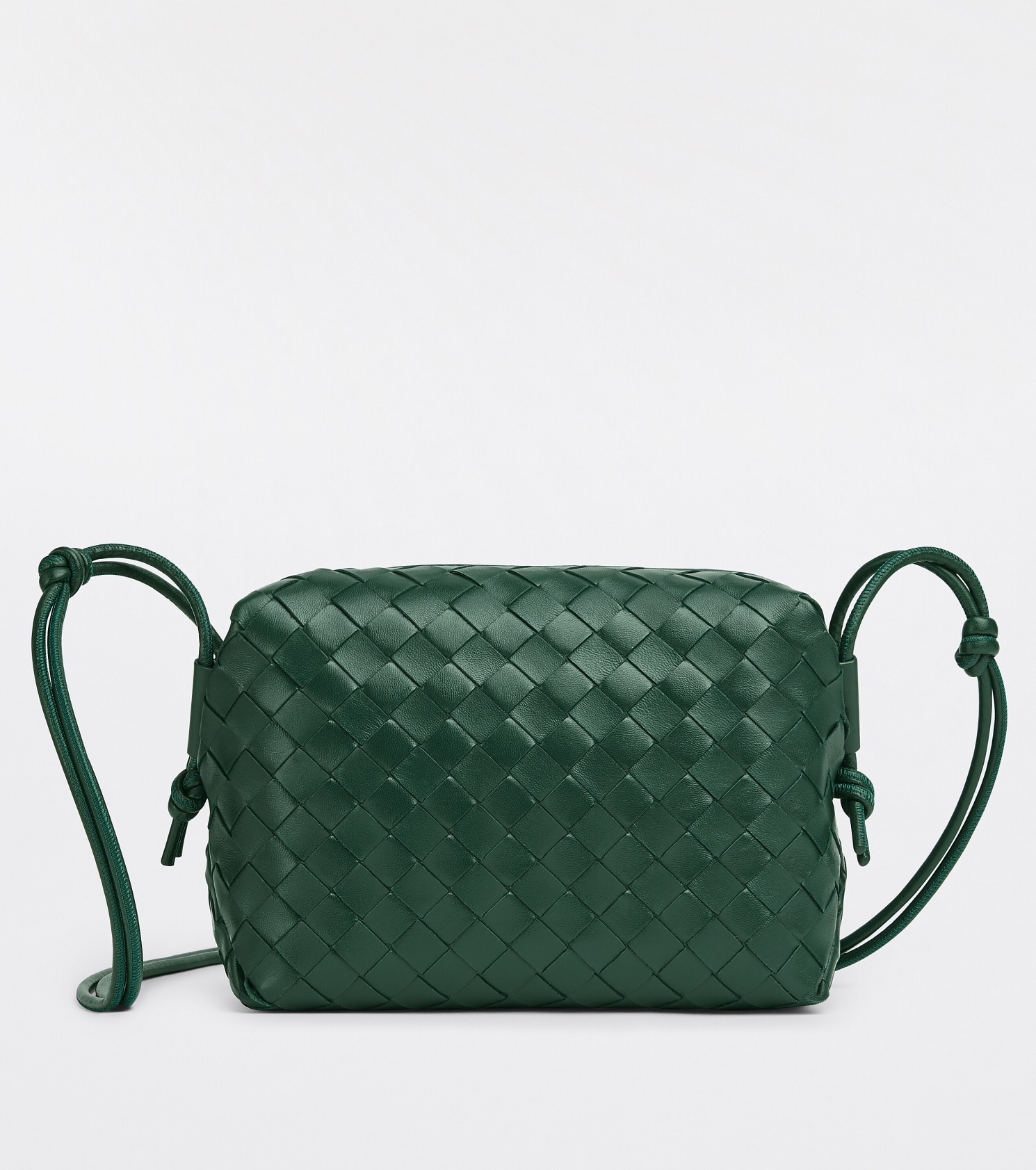 Bottega Veneta Small Loop Bag In Raintree Intrecciato Lambskin 955