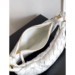 Bottega Veneta Gemelli Small Bag in White Intrecciato Lambskin 578