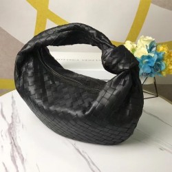 Bottega Veneta BV Jodie Small Bag In Black Intrecciato Leather 668