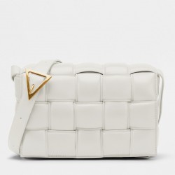 Bottega Veneta Padded Cassette Bag In White Lambskin 695