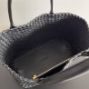 Bottega Veneta Medium Cabat Bag In Black Intrecciato Lambskin 362