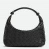 Bottega Veneta Mini Wallace Bag in Black Intrecciato Calfskin 873