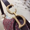 Dior Saddle Bag In Bordeaux Oblique Jacquard Canvas 164