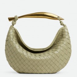 Bottega Veneta Small Sardine Bag In Travertine Intrecciato Lambskin 540