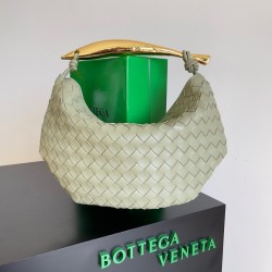 Bottega Veneta Small Sardine Bag In Travertine Intrecciato Lambskin 540