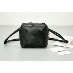 Bottega Veneta Mini Cassette Camera Bag In Black Lambskin 569