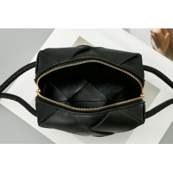 Bottega Veneta Mini Cassette Camera Bag In Black Lambskin 569