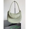 Bottega Veneta Gemelli Medium Bag in Travertine Intrecciato Lambskin 603