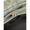 Bottega Veneta Gemelli Medium Bag in Travertine Intrecciato Lambskin 603