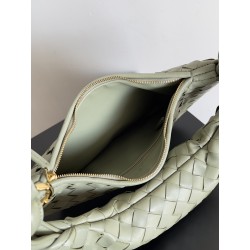 Bottega Veneta Gemelli Medium Bag in Travertine Intrecciato Lambskin 603