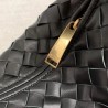 Bottega Veneta Mini BV Jodie Bag In Black Woven Leather 635