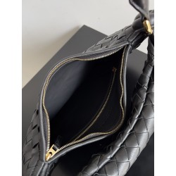 Bottega Veneta Gemelli Medium Bag in Black Intrecciato Lambskin 742