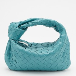 Bottega Veneta Mini BV Jodie Bag In Green Water Woven Leather 823