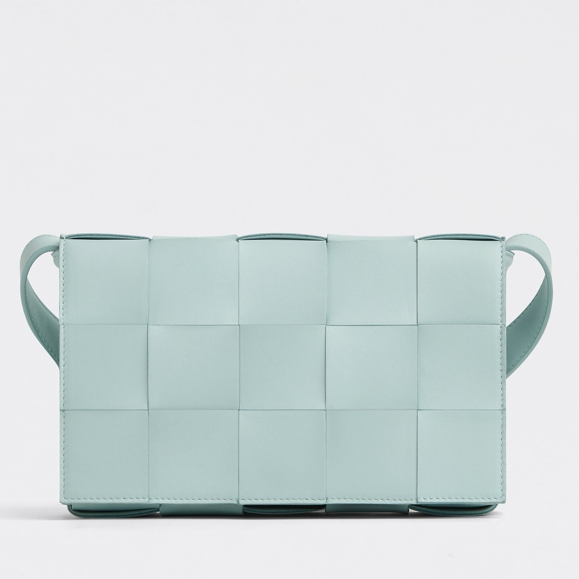 Bottega Veneta Cassett Bag In Teal Washed Intrecciato Lambskin 729