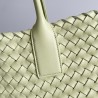 Bottega Veneta Large Cabat Bag In Zest Washed Intrecciato Lambskin 821