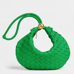 Bottega Veneta Turn Bag In Green Intrecciato Lambskin 920