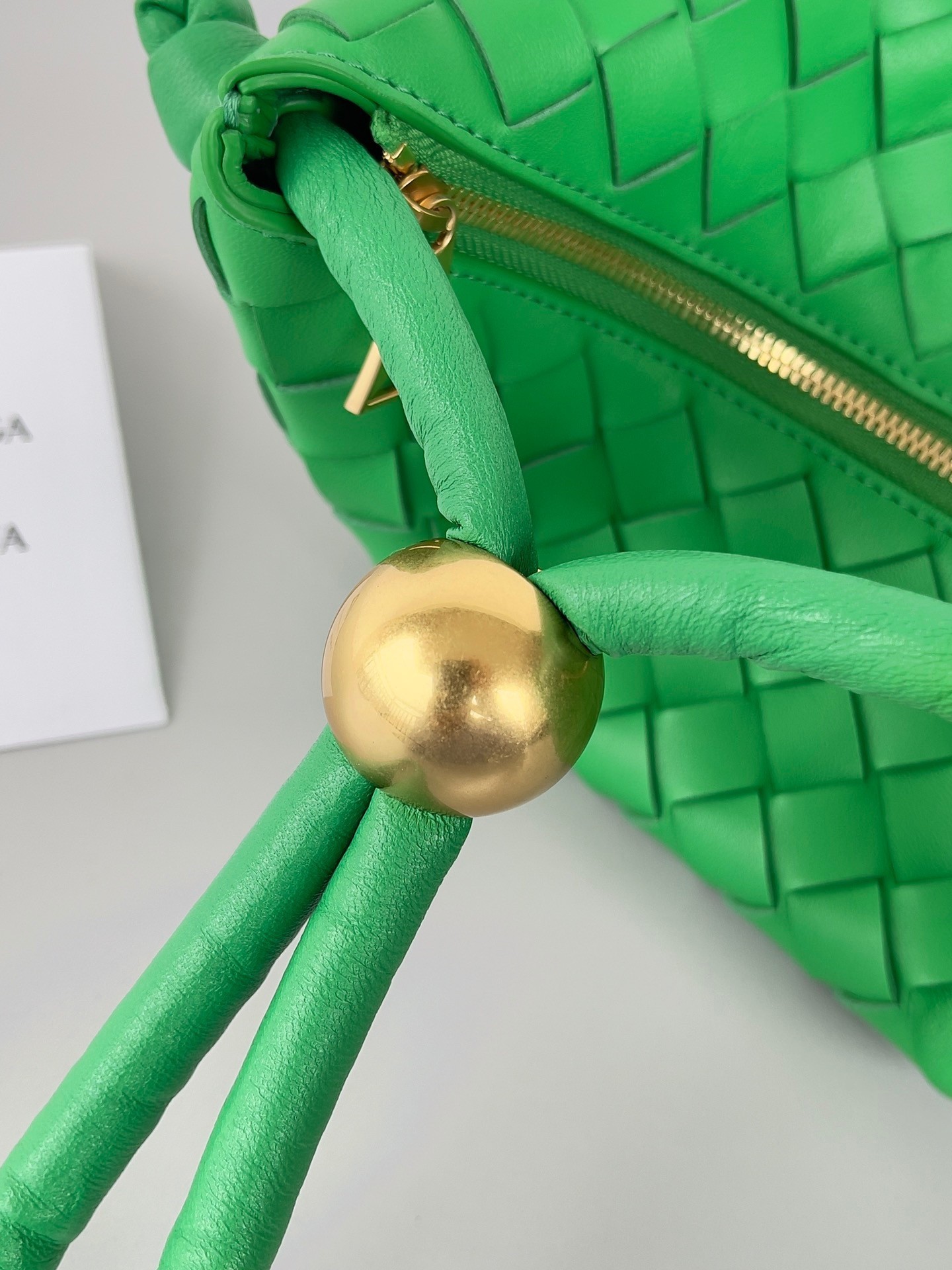 Bottega Veneta Turn Bag In Green Intrecciato Lambskin 920