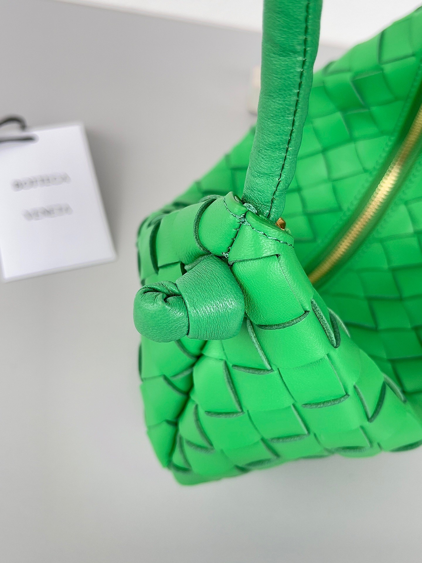 Bottega Veneta Turn Bag In Green Intrecciato Lambskin 920