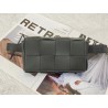 Bottega Veneta Cassette Belt Bag In Black Intrecciato Leather 034