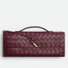 Bottega Veneta Andiamo Clutch with Handle in Barolo Intrecciato Lambskin 505