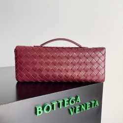 Bottega Veneta Andiamo Clutch with Handle in Barolo Intrecciato Lambskin 505