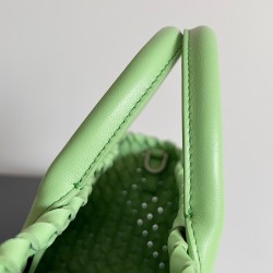 Bottega Veneta Mini Cabat Bag In Pistachio Intrecciato Lambskin 345