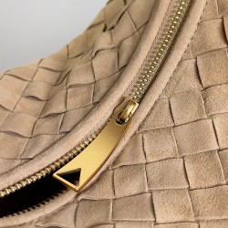 Bottega Veneta BV Jodie Teen Bag In Porridge Suede Calfskin 561