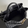 Bottega Veneta Medium Andiamo Bag In Black Intrecciato Lambskin 600